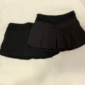 Black Pleated Girl’s Skorts
